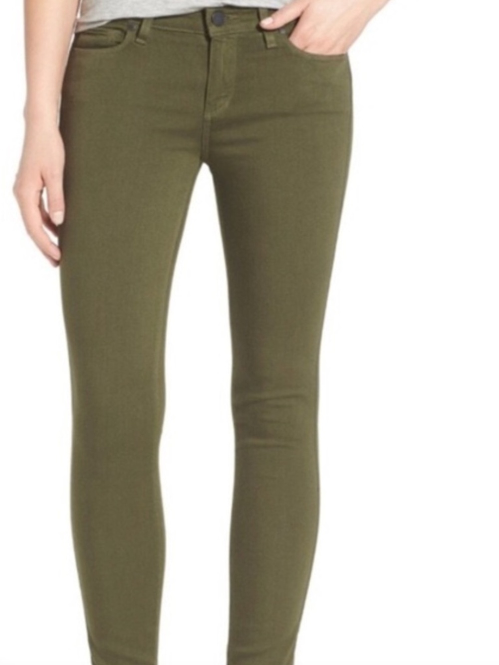 NWT Paige Verdugo Ankle Jeans Army Green, 31
